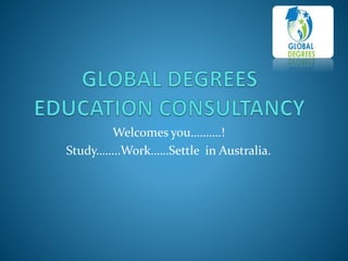 Welcomes you……….!
Study……..Work……Settle in Australia.
 