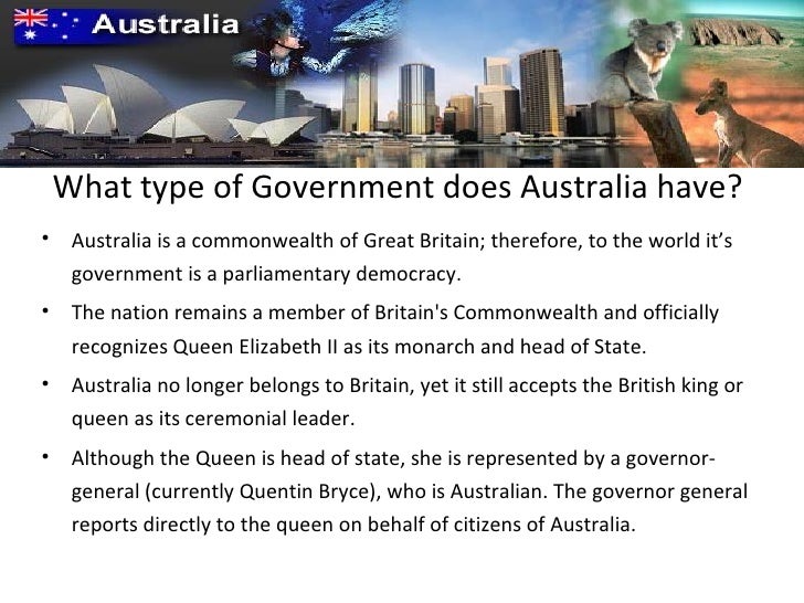 australia government great britain has this form of government