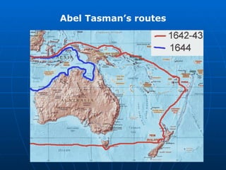 Abel Tasman’s routes 