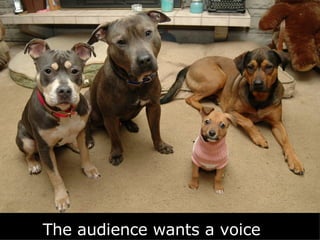 The audience wants a voice   