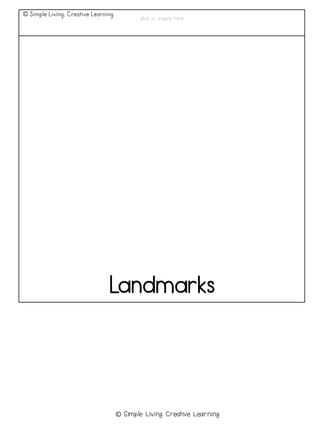 © Simple Living. Creative Learning
Landmarks
glue or staple here
© Simple Living. Creative Learning
 