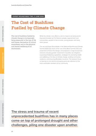 Australian Bushfire Climate Plan