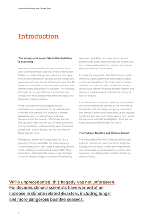 Australian Bushfire Climate Plan