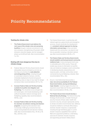 Australian Bushfire Climate Plan