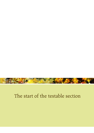 The start of the testable section
 