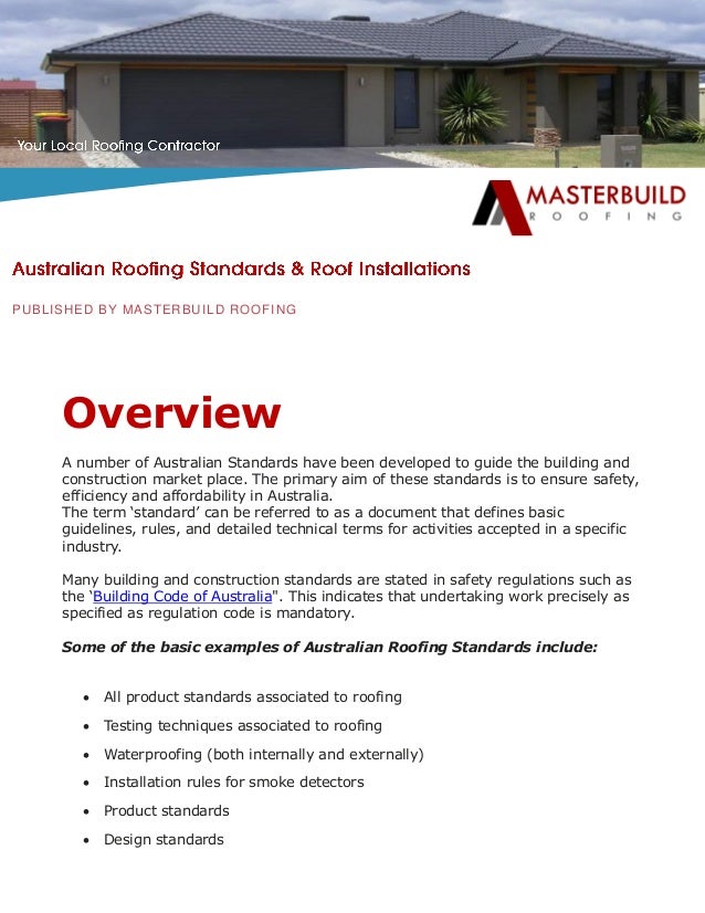 Australian roofingstandardsandinstallations