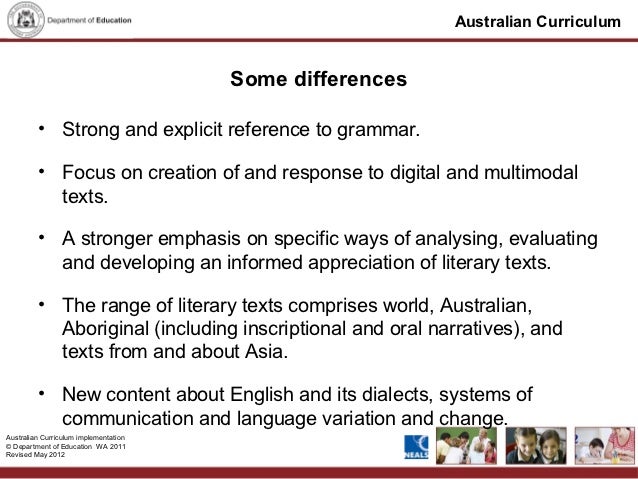 australian curriculum english presentation feb 2012 final version