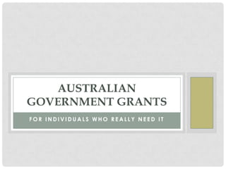 Australian government grants