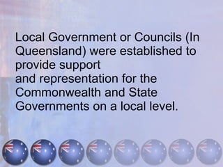 There are 73 regional councils in Queensland, represented by 553 councillors, of which 73 are Mayors. Council elections ar...