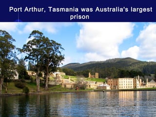 Port Arthur, Tasmania was Australia's largest
                  prison
 