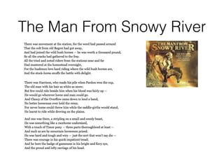 The Man From Snowy River
 