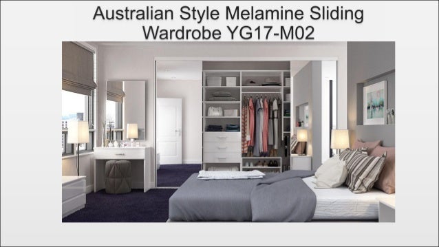 Australian Style Melamine Sliding Wardrobe Yg17 M02 Wardrobe