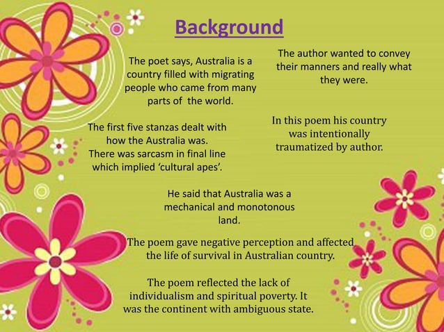 Australia poem by A D Hope | PPT