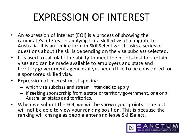writing an expression of interest for a job application