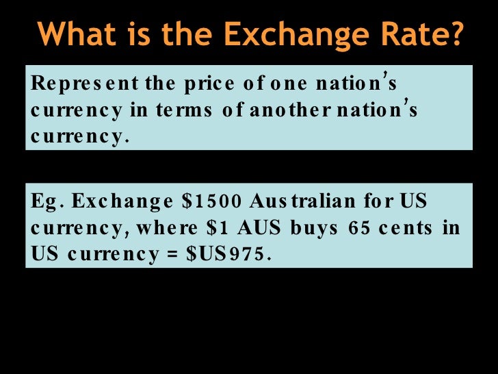 Understanding foreign exchange rates