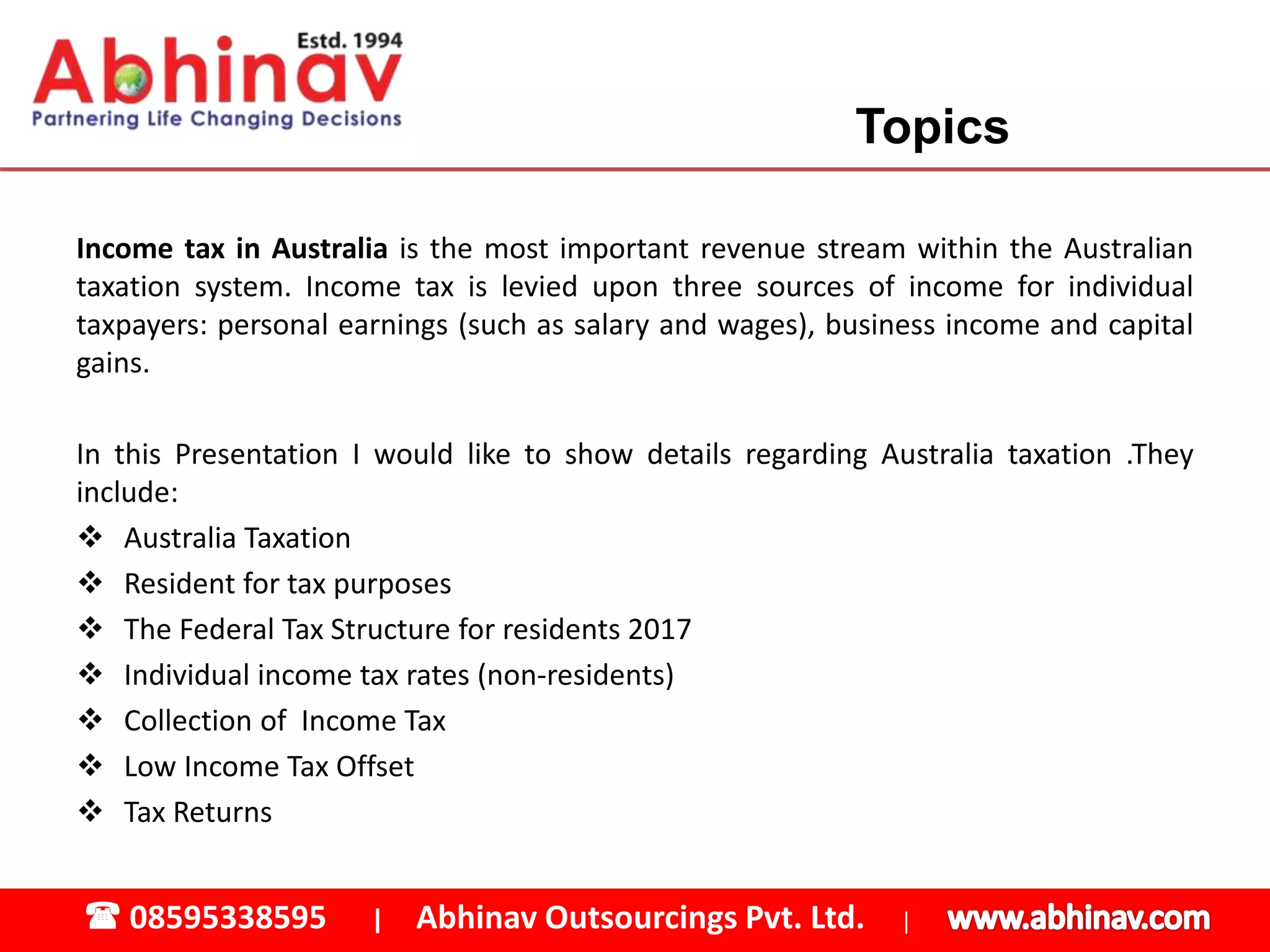 Australia Taxation | PPTX