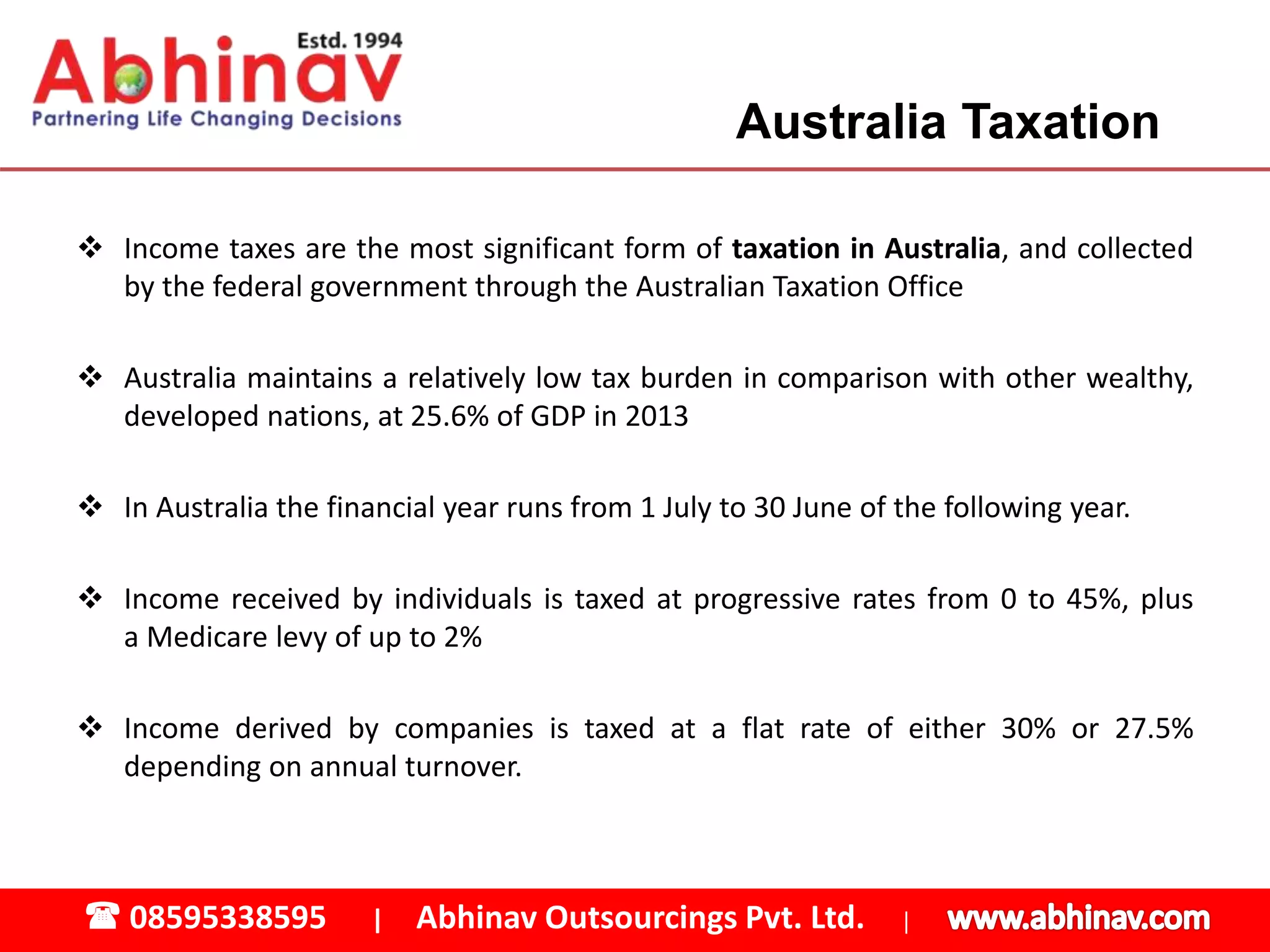 Australia Taxation | PPTX
