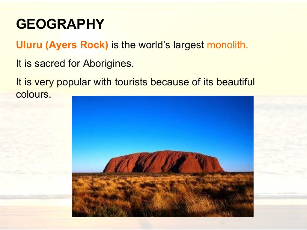 Australia, the land down under