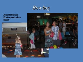 Bowling Anschließendes Bowling nach dem Essen 