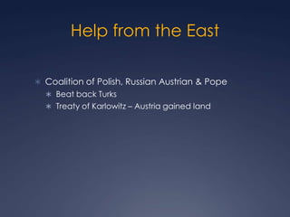 Austrian, Prussian  & Russian Absolutism