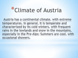 *Climate of Austria
 