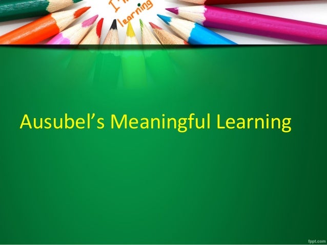 Meaningful Reception Learning 2025