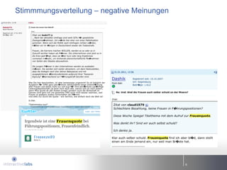 Stimmmungsverteilung – negative Meinungen




                                            6
 