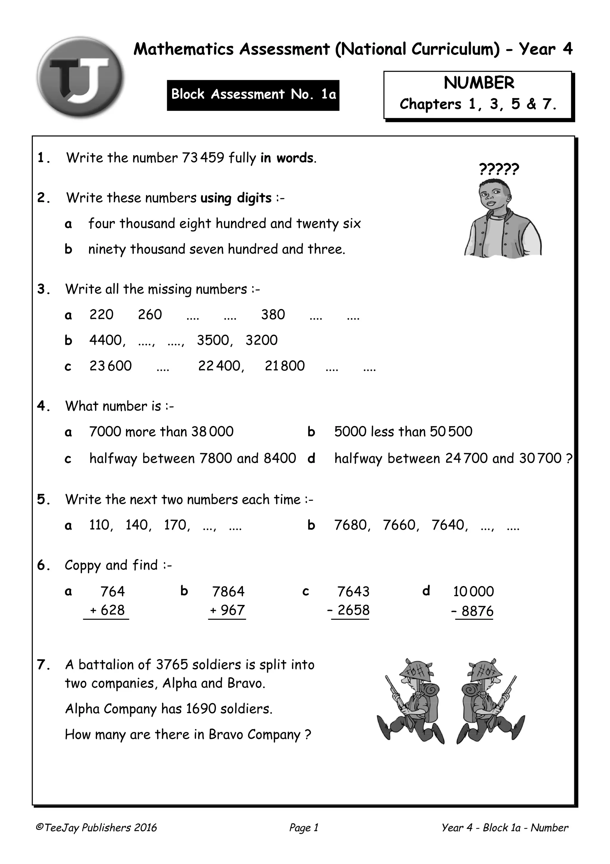 Australian Year 4 Assessment Sample | PDF
