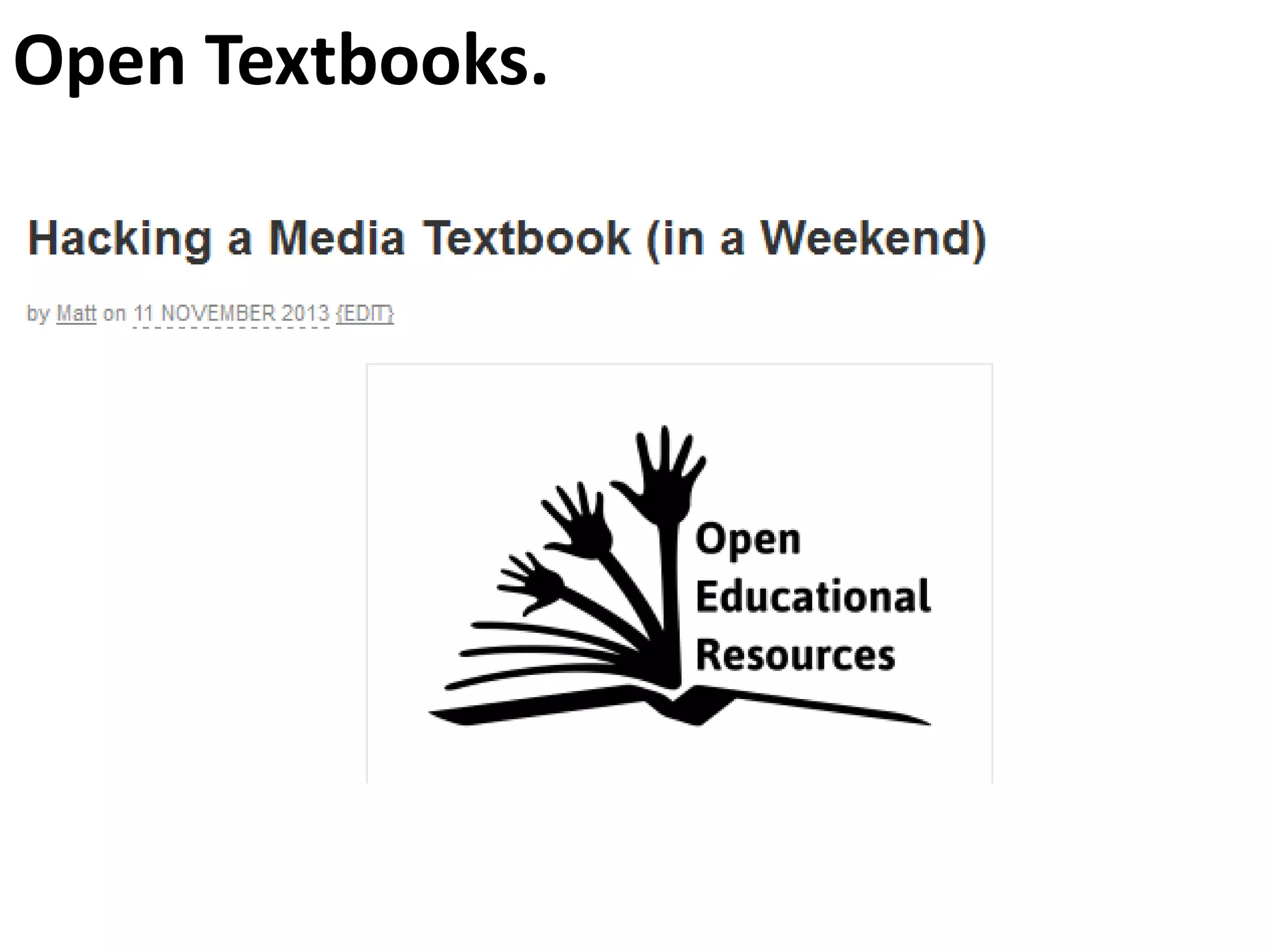 Open Textbooks.
 