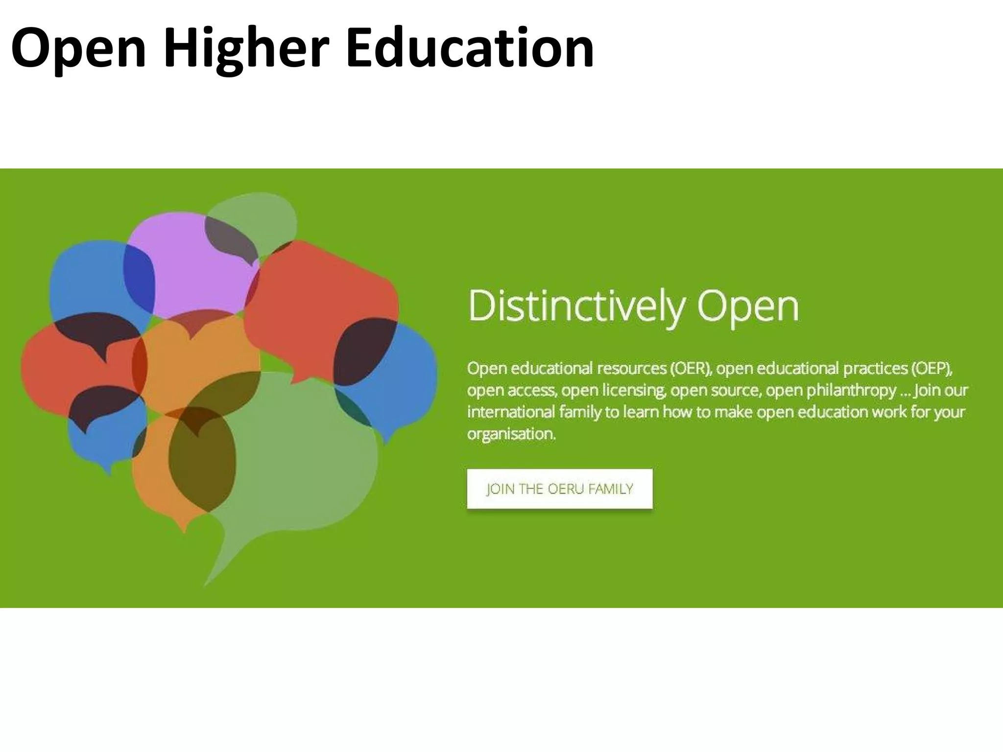 Open Higher Education
 