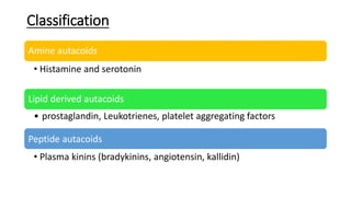 Autacoids and inflammation In Pharmacology | PDF