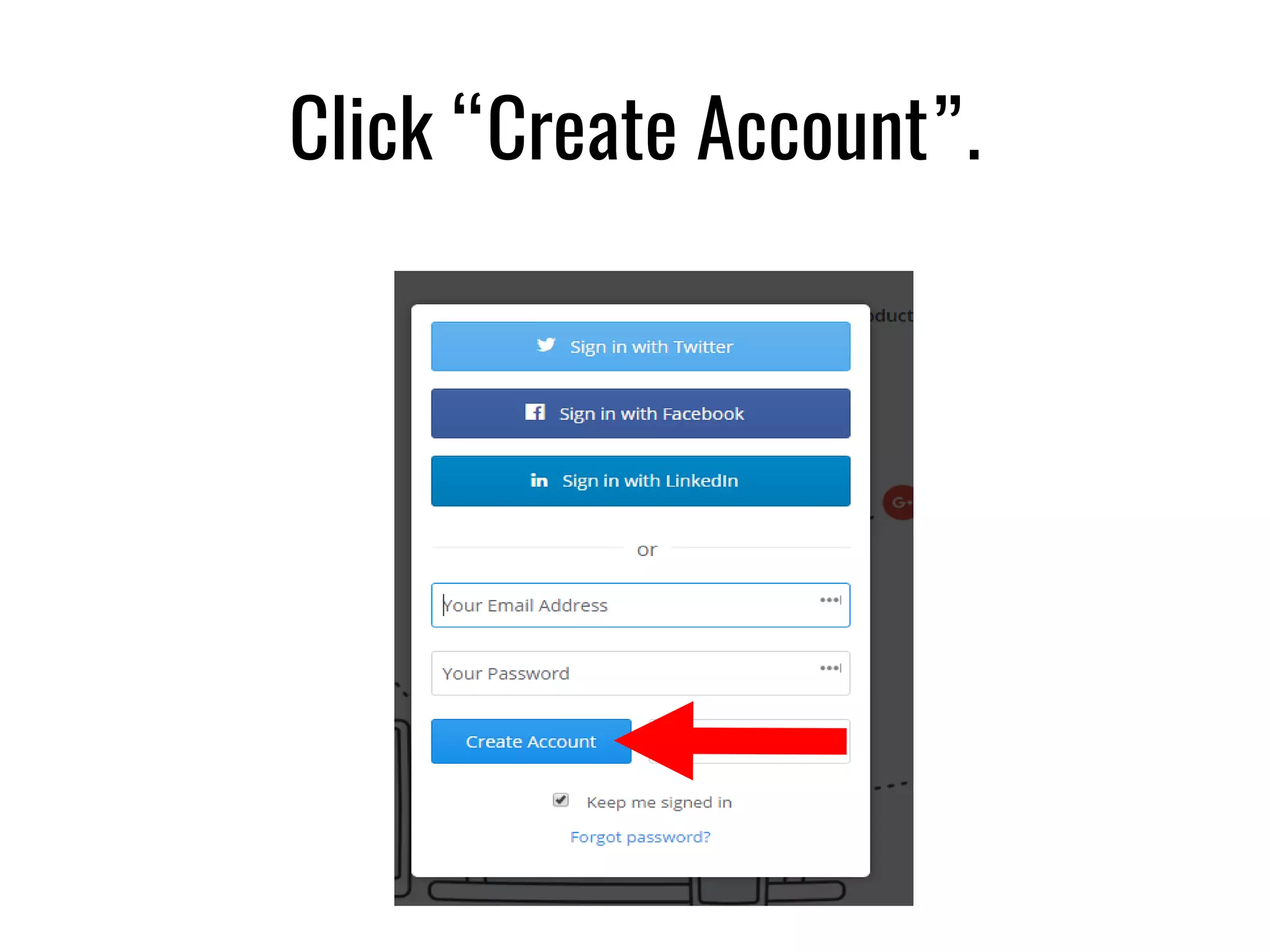 Click “Create Account”.
 