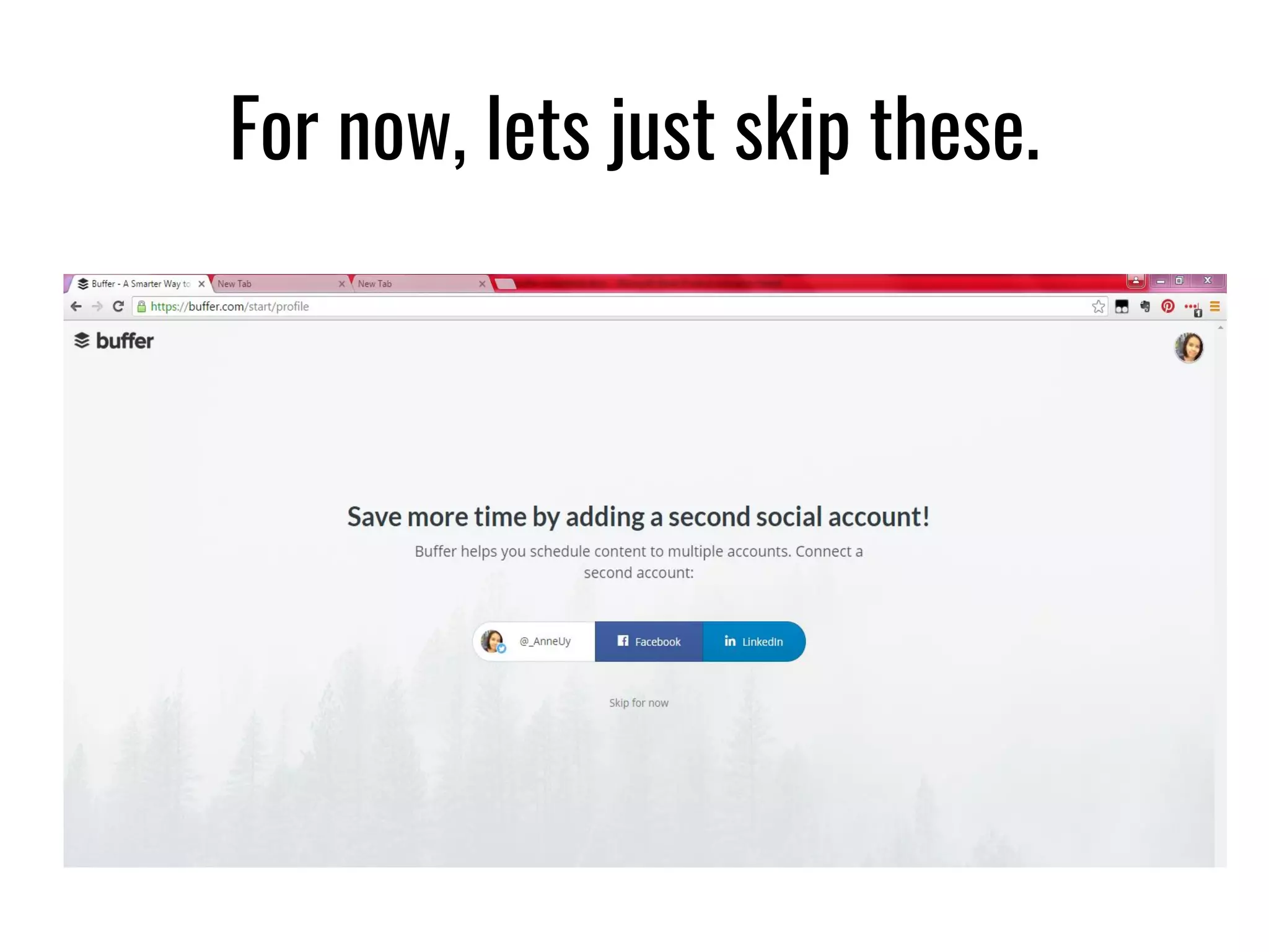 For now, lets just skip these.
 