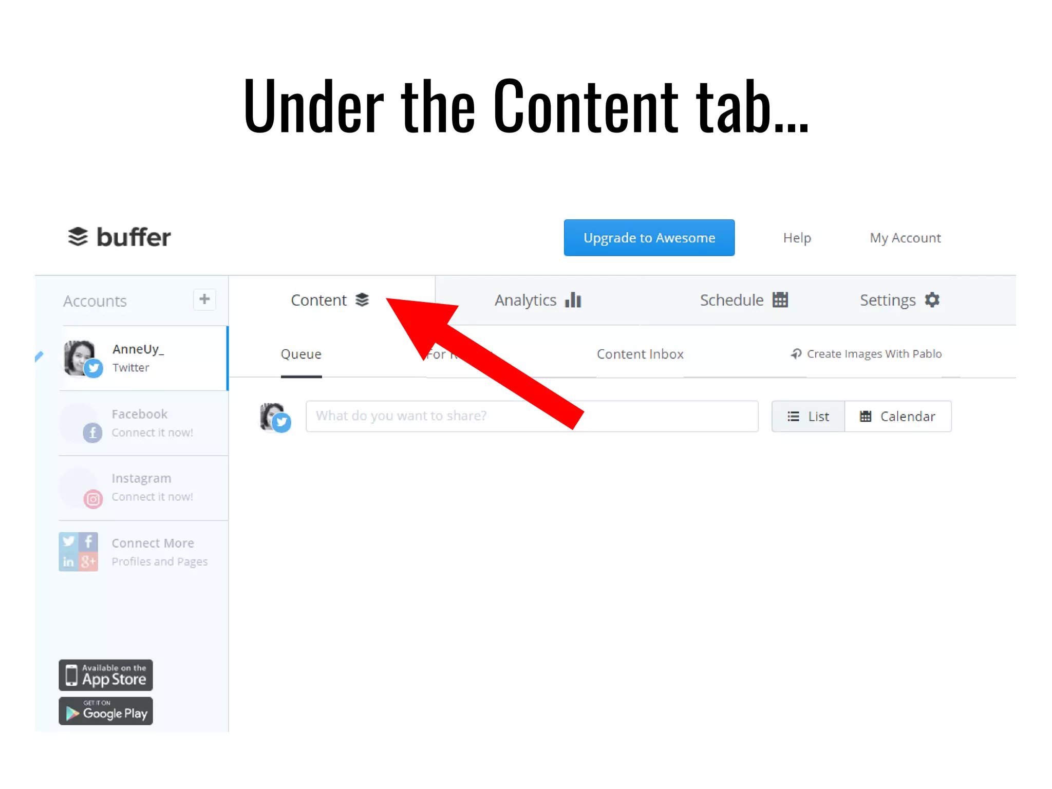 Under the Content tab...
 