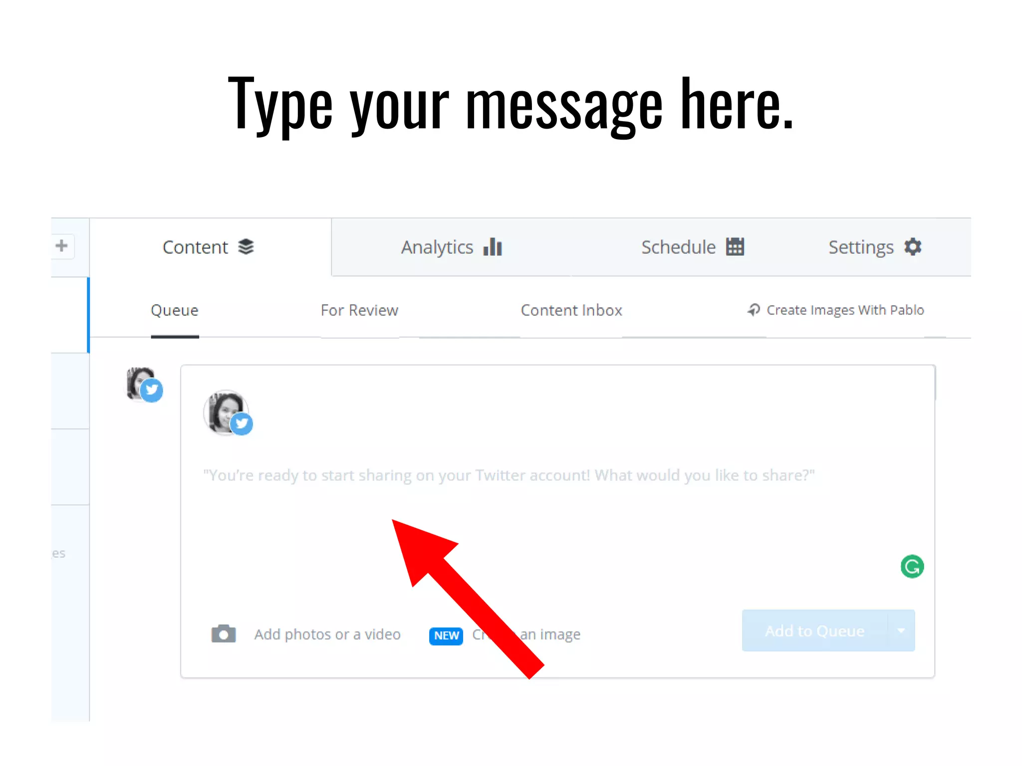 Type your message here.
 