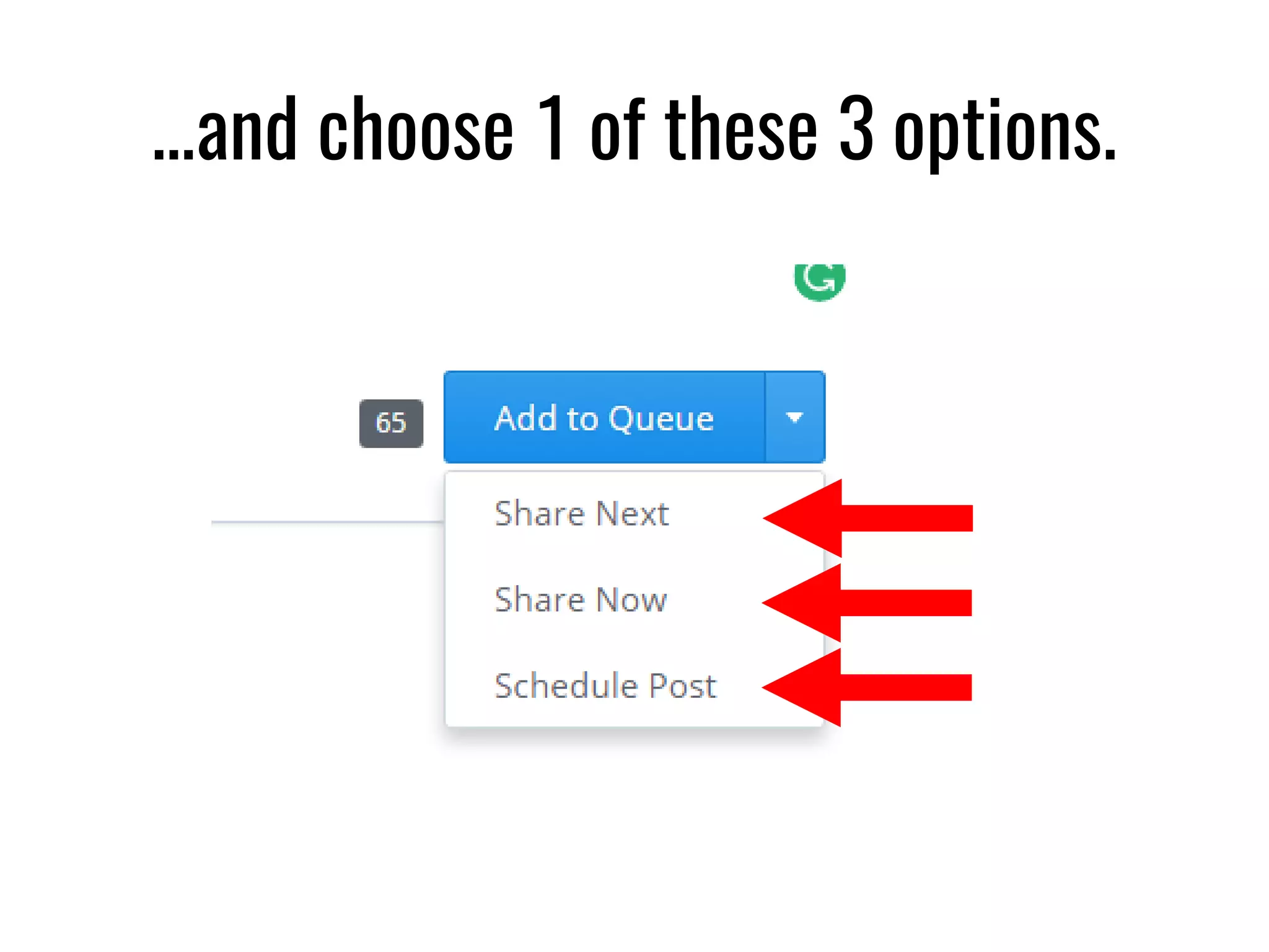 …and choose 1 of these 3 options.
 
