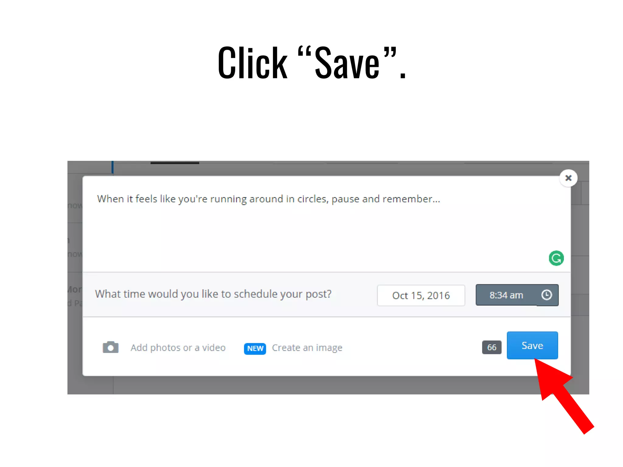 Click “Save”.
 