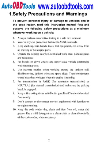 Autel max scan-gs200-scan-tool-user-manual PDF