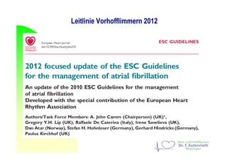 Leitlinie Vorhofflimmern 2012
 