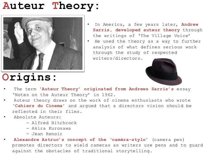 Auteur theory 3 essay example