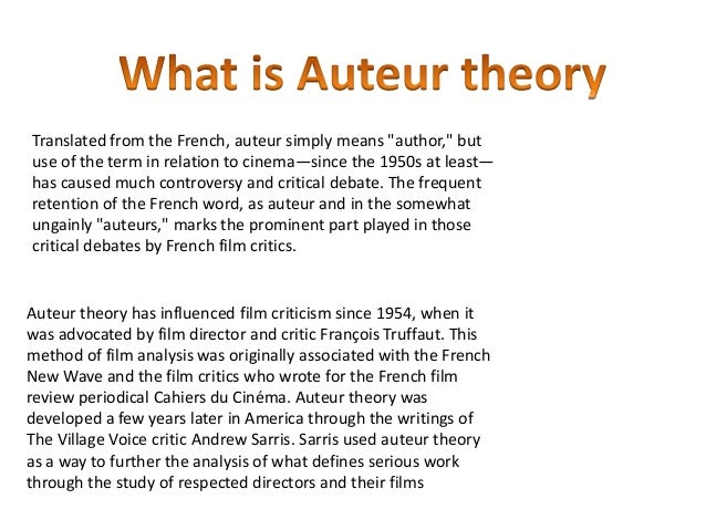auteur theory auteur theory
