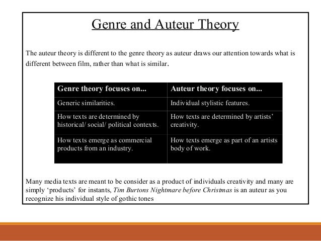 auteur theory auteur theory