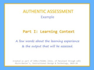 Project-Based Learning (PBL): Fictional Learning Scenario