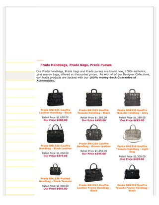 New Authentic Prada Handbag, Bags