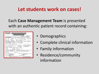 Authentic and Collaborative Case-Based Learning: A New Model for Teaching Family and Community Nursing Online