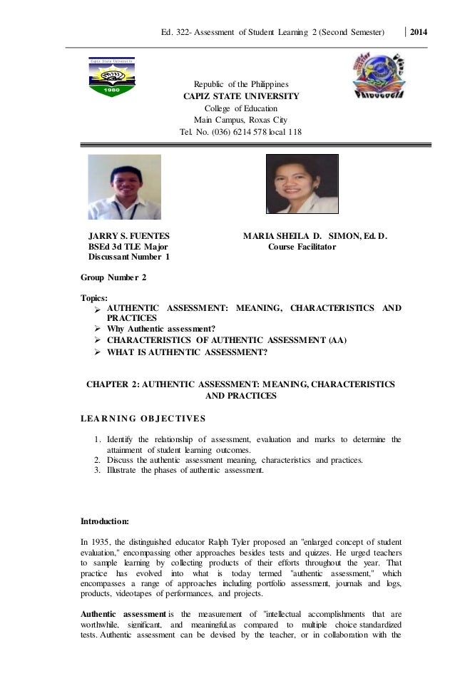Authentic assessment dissertation