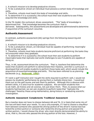 Authentic assessment | DOCX