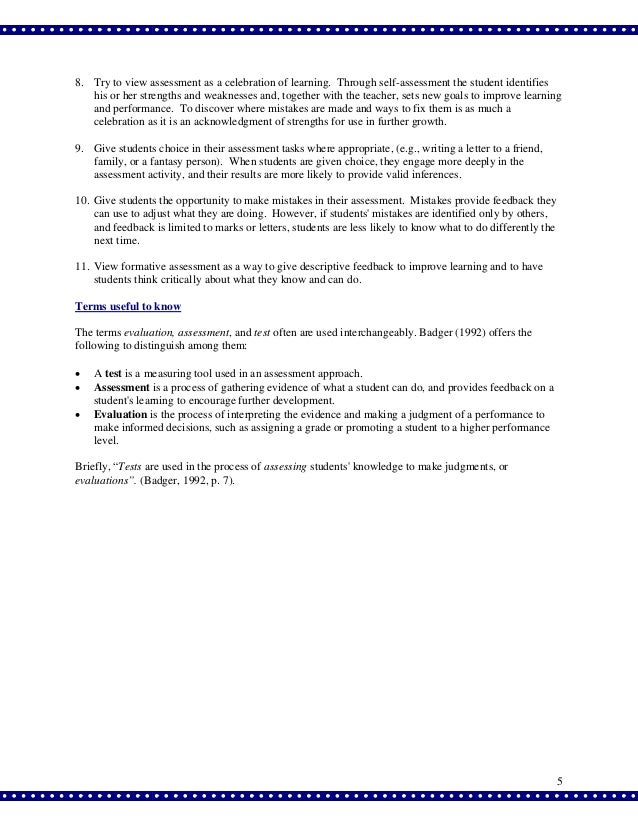 Authentic assessment dissertation