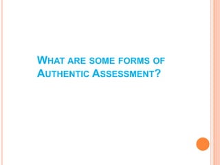 Authentic assessment let's do it! | PPTX