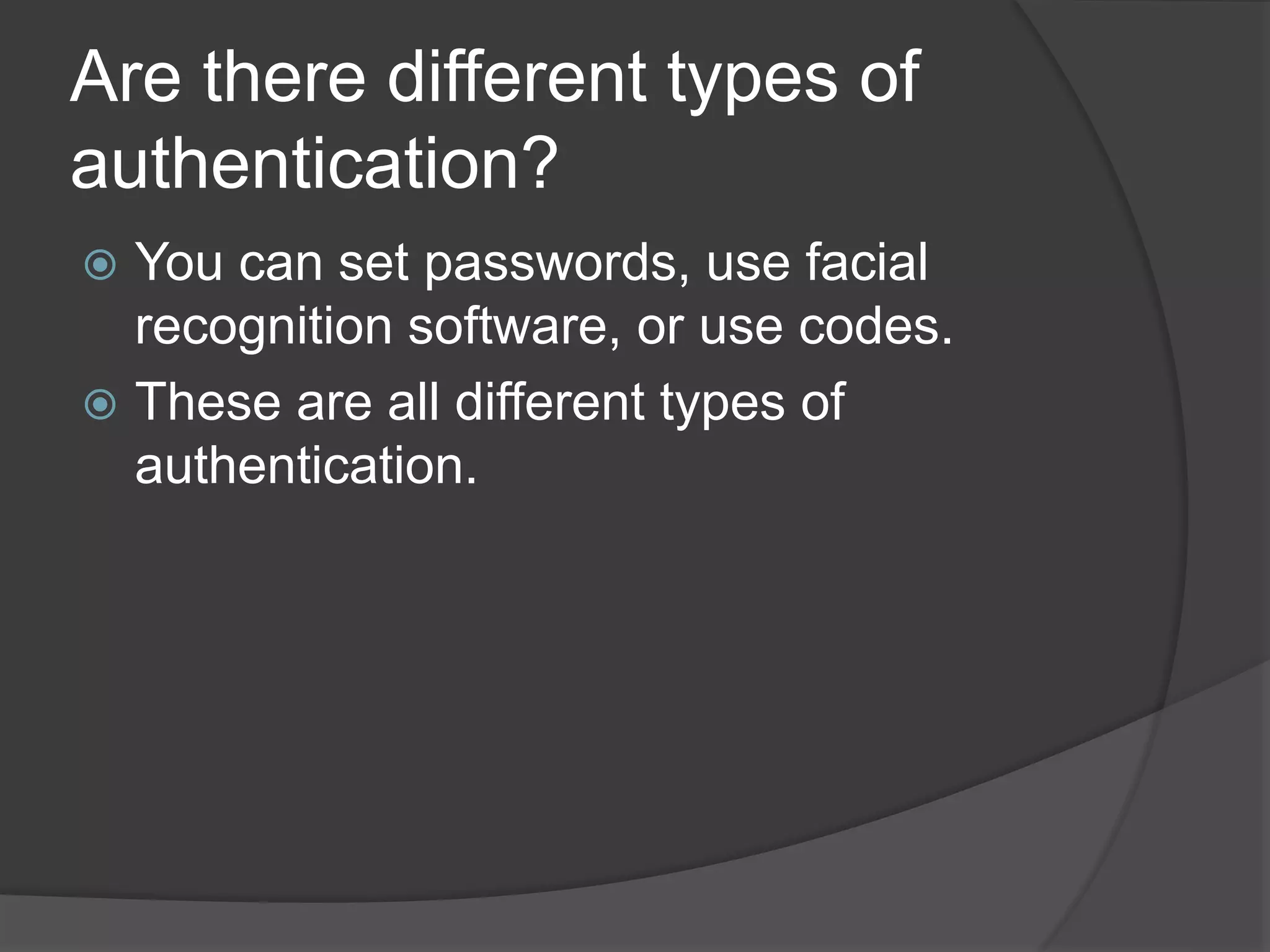 Authentication | PPT